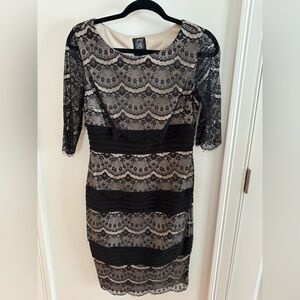Jax Black and Cream Lace Dress